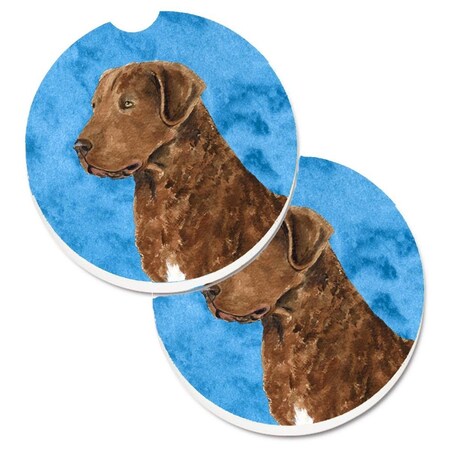 Carolines Treasures Blue Chesapeake Bay Retriever Set of 2 Cup Holder Car Coaster SS4807-BUCARC